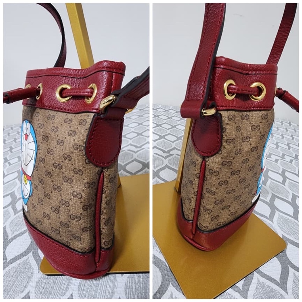 Authentic Gucci Doraemon x Gucci Coated Canvas Bucket Bag Mini - Picture 7 of 15